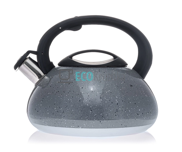 Чайник 3 л з нержавіючої сталі зі свистком і нейлонової ручкою для індукції і газу Сірий Maestro MR-1316-с Чайник 3 л з нержавіючої сталі зі свистком і нейлонової ручкою для індукції і газу Сірий Maestro MR-1316-с