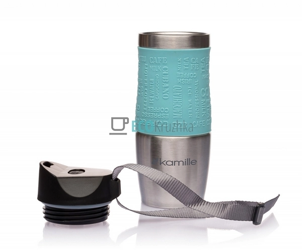 Термокружка Kamille 380 мл Бірюзовий EK4883