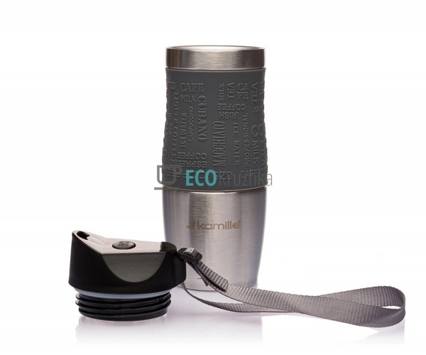 Термокружка Kamille 380 мл Сірий EK4884