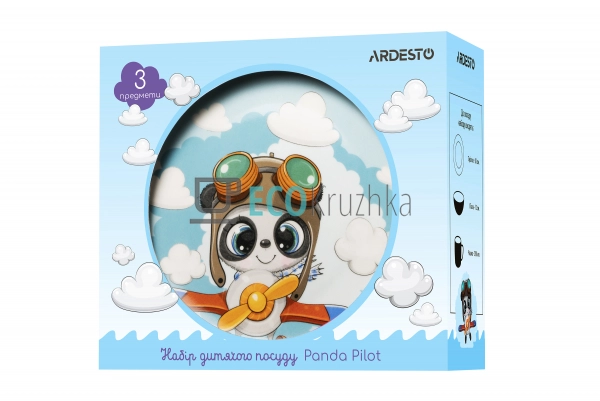 Набір дитячого посуду Panda pilot 3 предмети порцеляна A ... Набір дитячого посуду Panda pilot 3 предмети порцеляна A ...