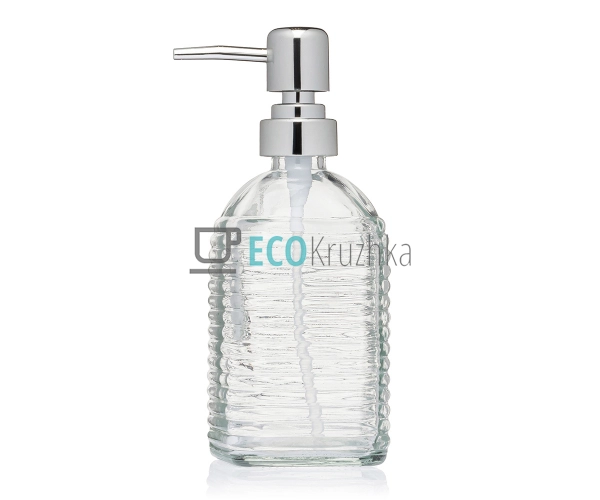 Дозатор для рідкого мила 400 мл Квадратний Прозорий EK13 ... Дозатор для рідкого мила 400 мл Квадратний Прозорий EK13 ...