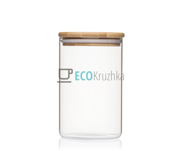 Ємність для сипких продуктів 9.5х15.7 см із бамбуковою к ... Ємність для сипких продуктів 9.5х15.7 см із бамбуковою к ...