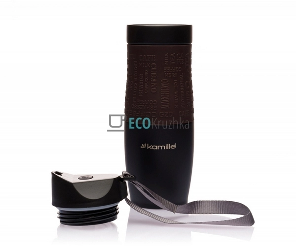 Термокружка Kamille 480 мл Коричневий EK4895 Термокружка Kamille 480 мл Коричневий EK4895
