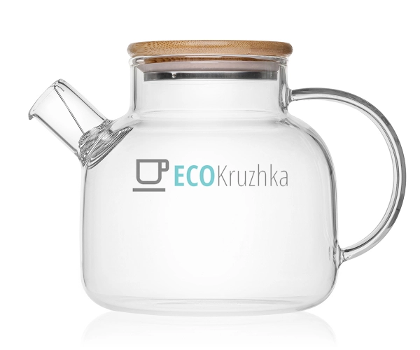 Чайник для заварювання скляний з бамбуковою кришкою 1200 ... Чайник для заварювання скляний з бамбуковою кришкою 1200 ...