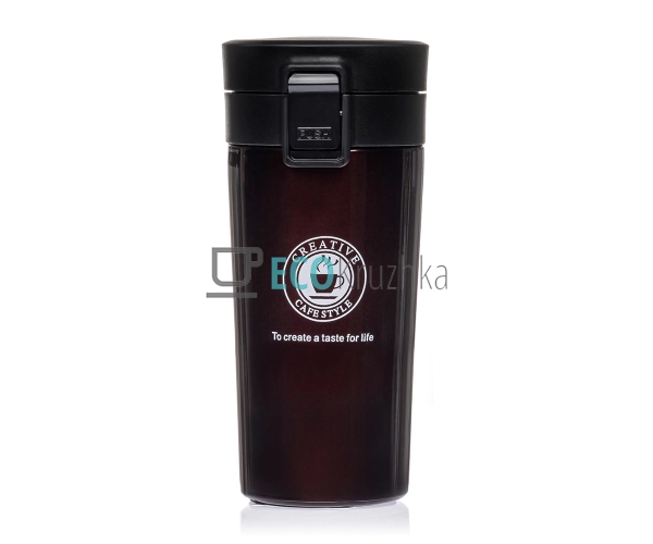 Термокружка з ситечком Creative 350 мл Коричневий EK1397 ... Термокружка з ситечком Creative 350 мл Коричневий EK1397 ...