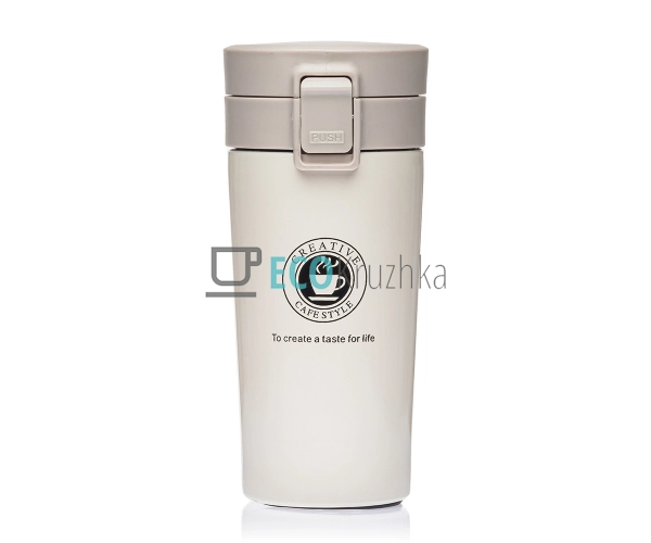 Термокружка з ситечком Creative 350 мл Білий EK8262 Термокружка з ситечком Creative 350 мл Білий EK8262