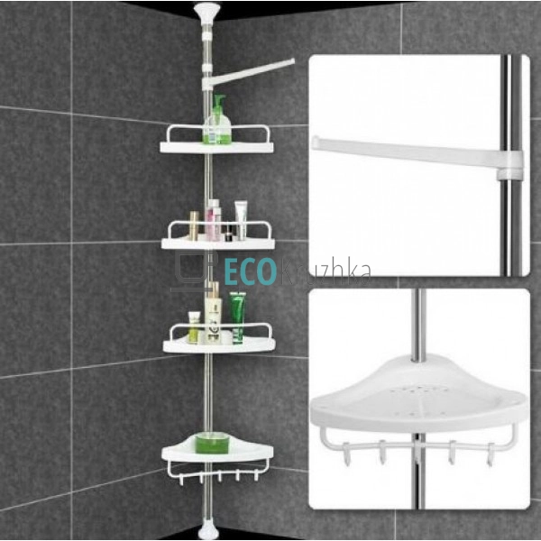 Кутова полиця органайзер для ванної кімнати із 4 полиць  ...